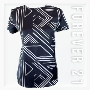Forever 21 Geometric Print Blouse sz M